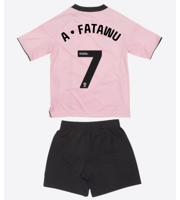 Lacne Dětský Futbalové dres Leicester City Issahaku Fatawu #7 2025-26 Krátky Rukáv - Tretina (+ trenírky)